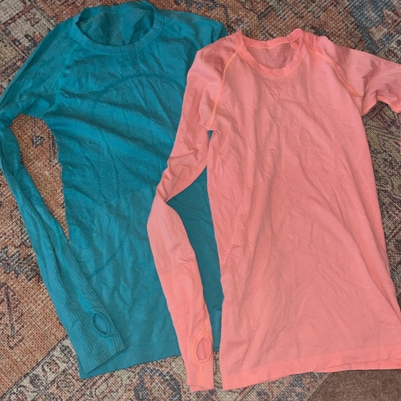 LULULEMON TEAL / PACIFIC BREEZE LONG SLEEVE CREW WORKOUT TOP 🩱💪🏽 - Picture 10 of 10